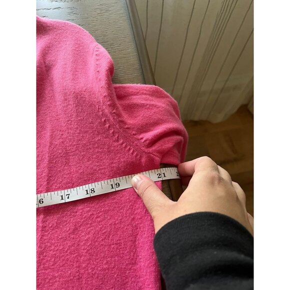 EUC GAP Pink 30% Merino Wool Blend Womens Cardigan Sweater With Pockets - Picture 4 of 5